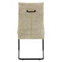 2x cantilever chair fabric beige 5