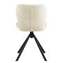 2x Polsterstuhl Drehbar Bouclé Creme 4