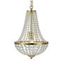 Chandelier 1-light Crystal glass Stainless steel Gold 0