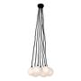 Pendant lamp 7-flame opal glass white 2