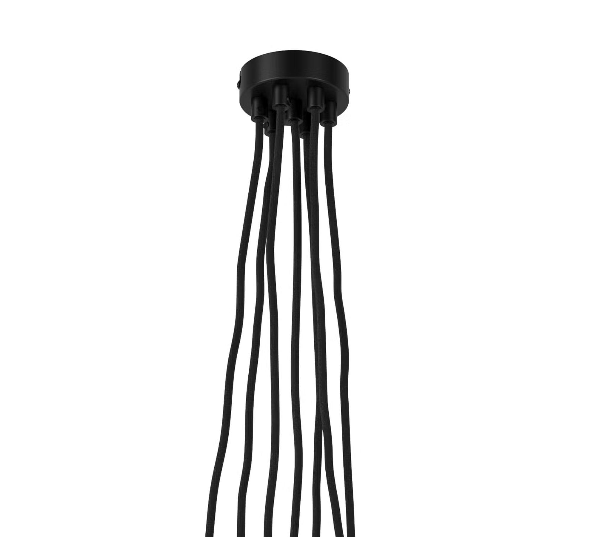 Pendant lamp 7-flame opal glass white 5