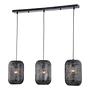 Pendant lamp 3-light iron black 0