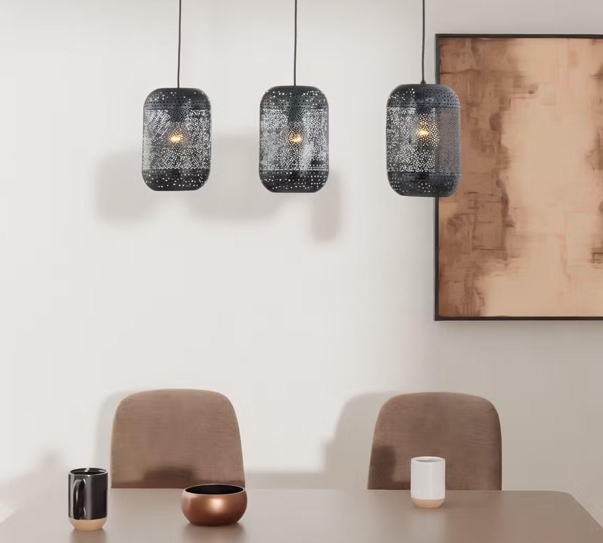 Pendant lamp 3-light iron black 1