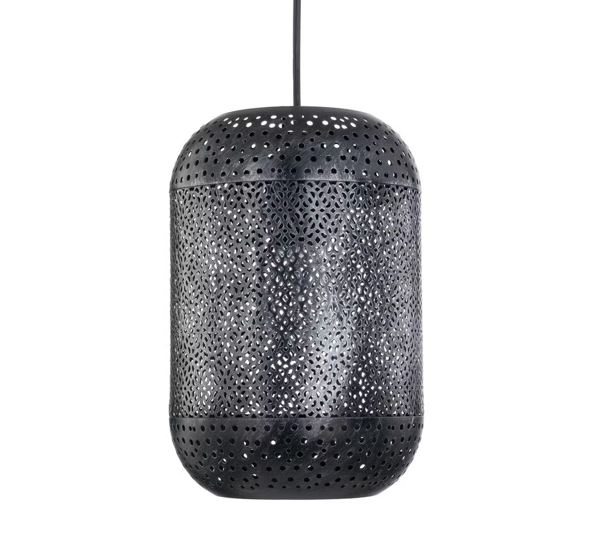 Pendant lamp 3-light iron black 3