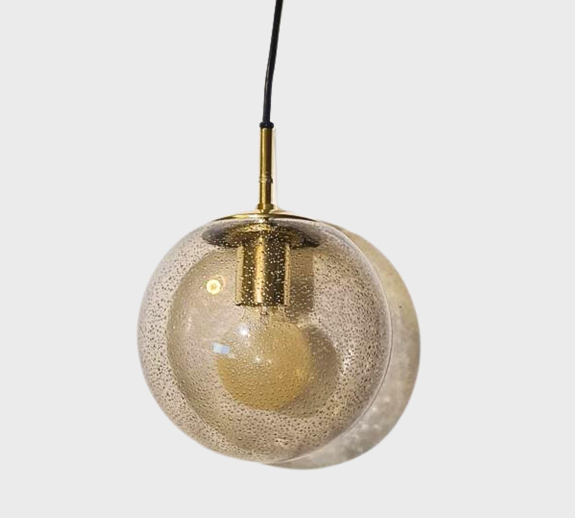 4106 Pendant lamp smoked glass gold 0