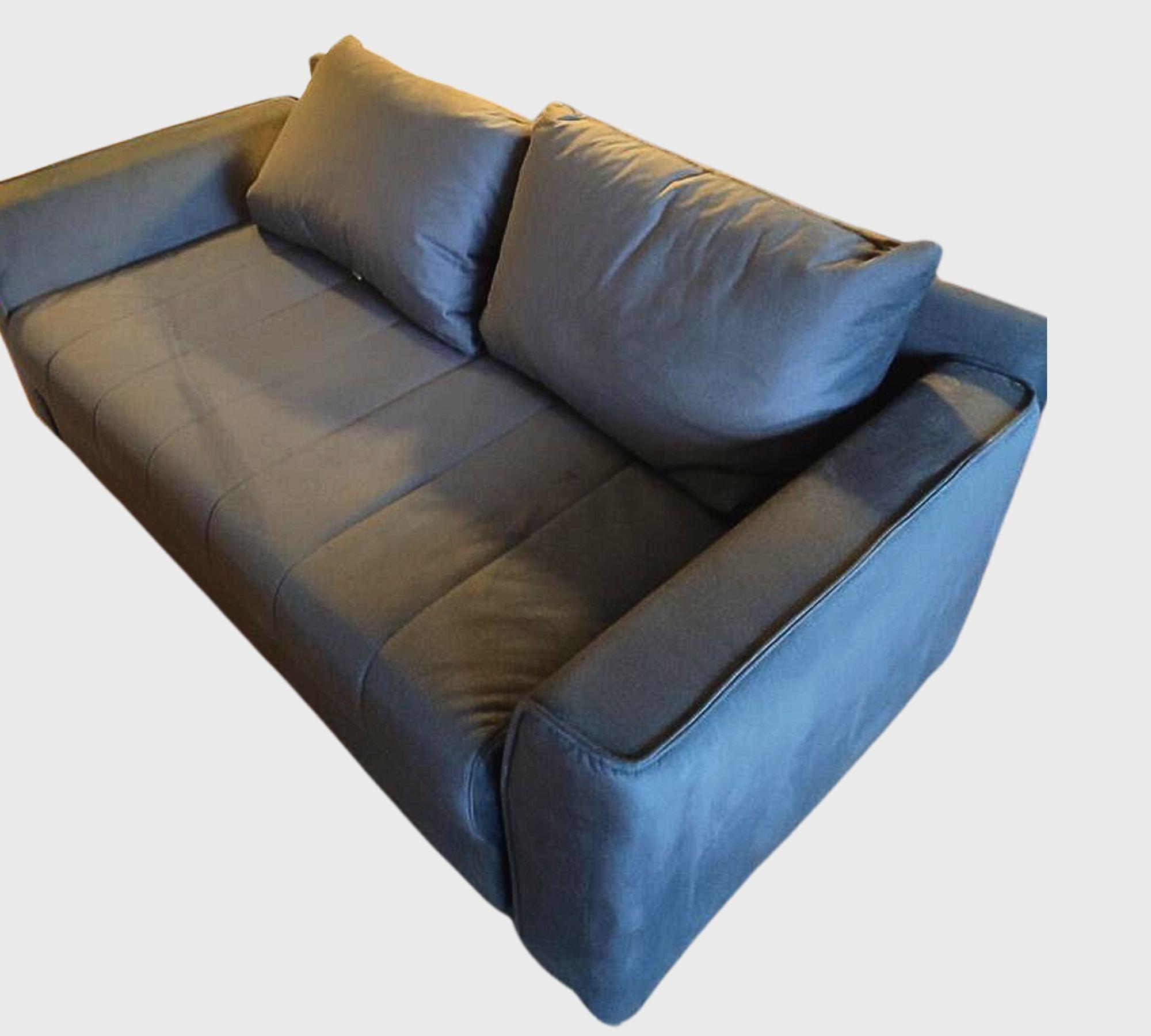 Schlafsofa 2-Sitzer Samt Türkis 0
