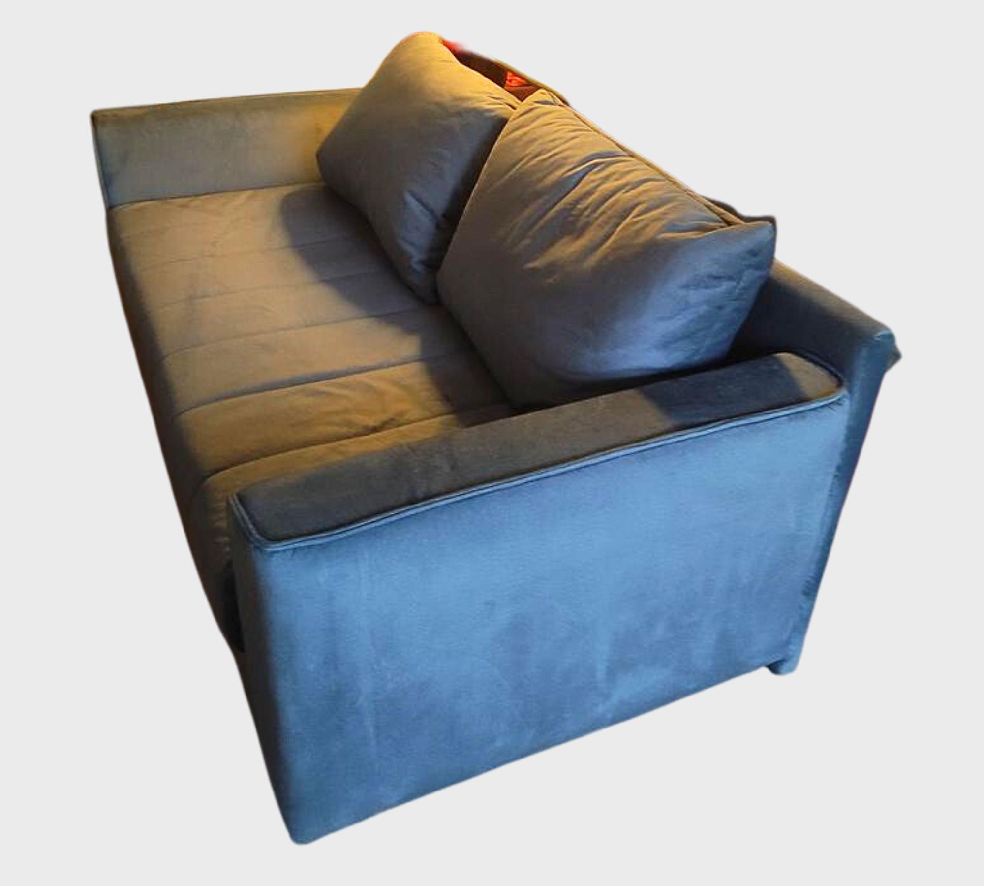 Schlafsofa 2-Sitzer Samt Türkis 1