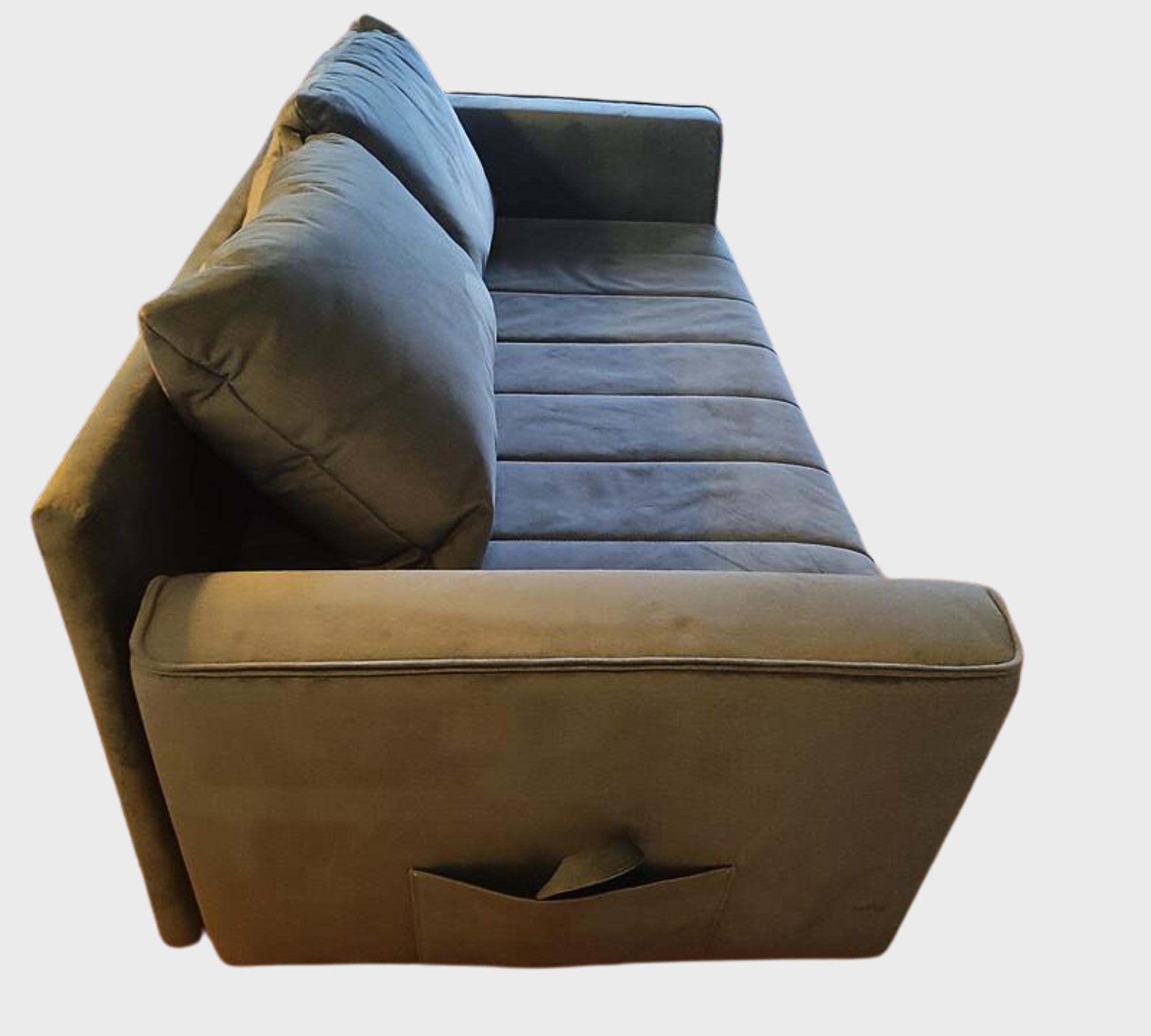 Schlafsofa 2-Sitzer Samt Türkis 2