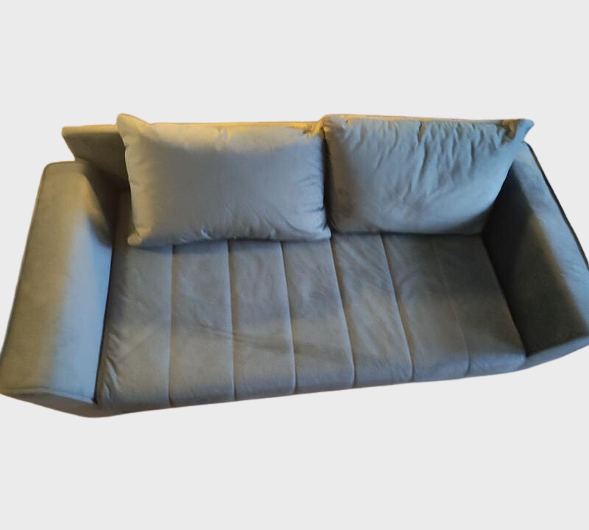 Schlafsofa 2-Sitzer Samt Türkis 5