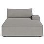 Daphne 1-seater chaise lounge right Maya Warm Grey 1
