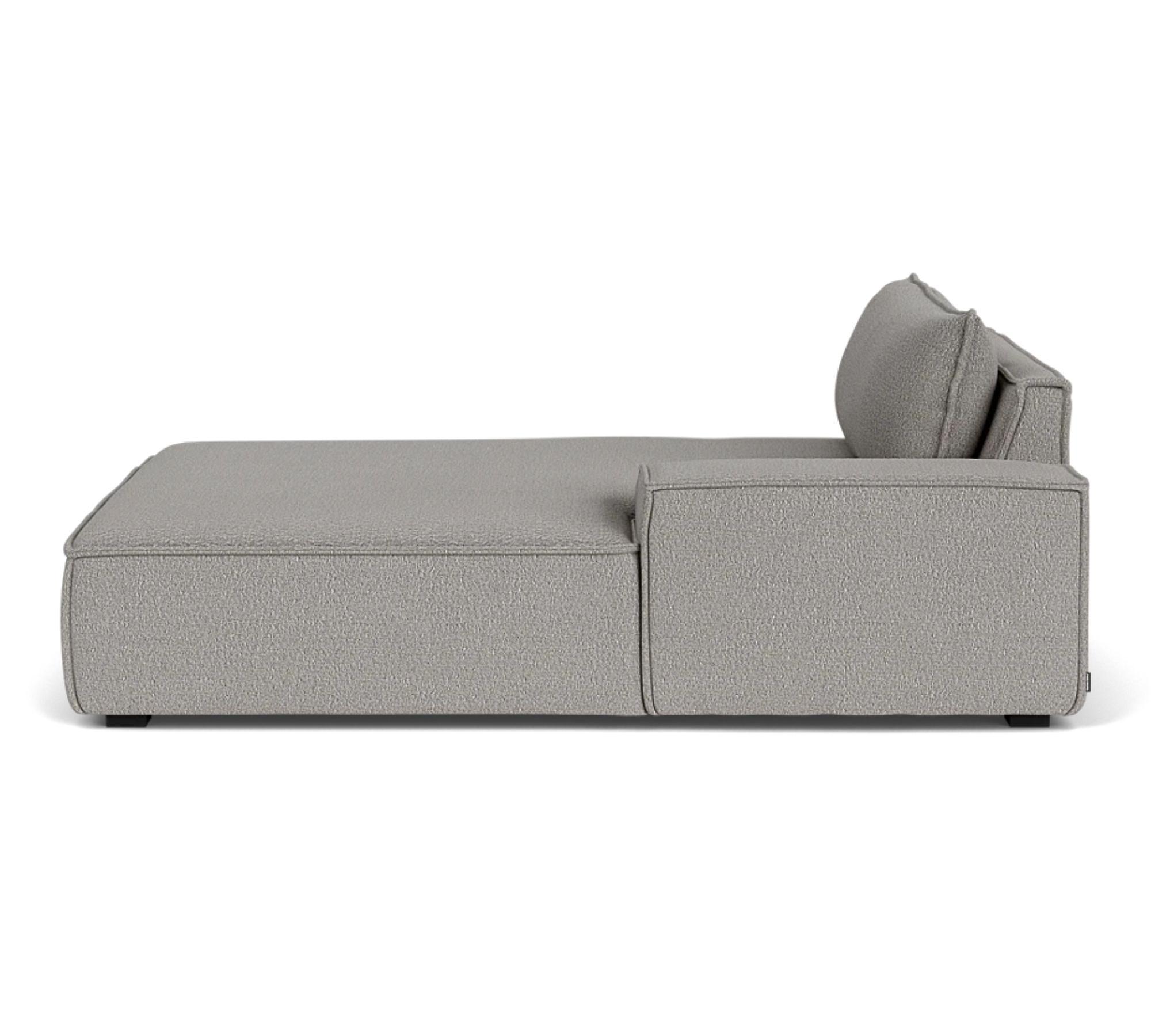 Daphne 1-seater chaise lounge right Maya Warm Grey 3