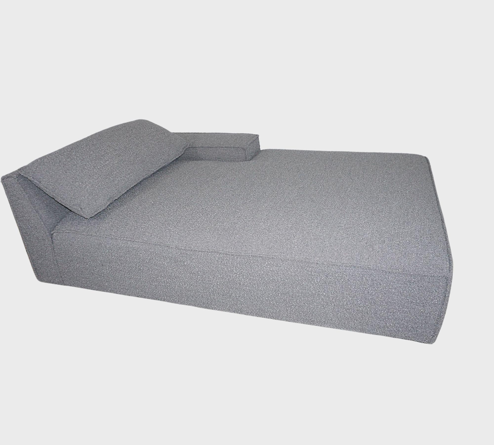 Daphne 1-seater chaise lounge right Maya Warm Grey 5