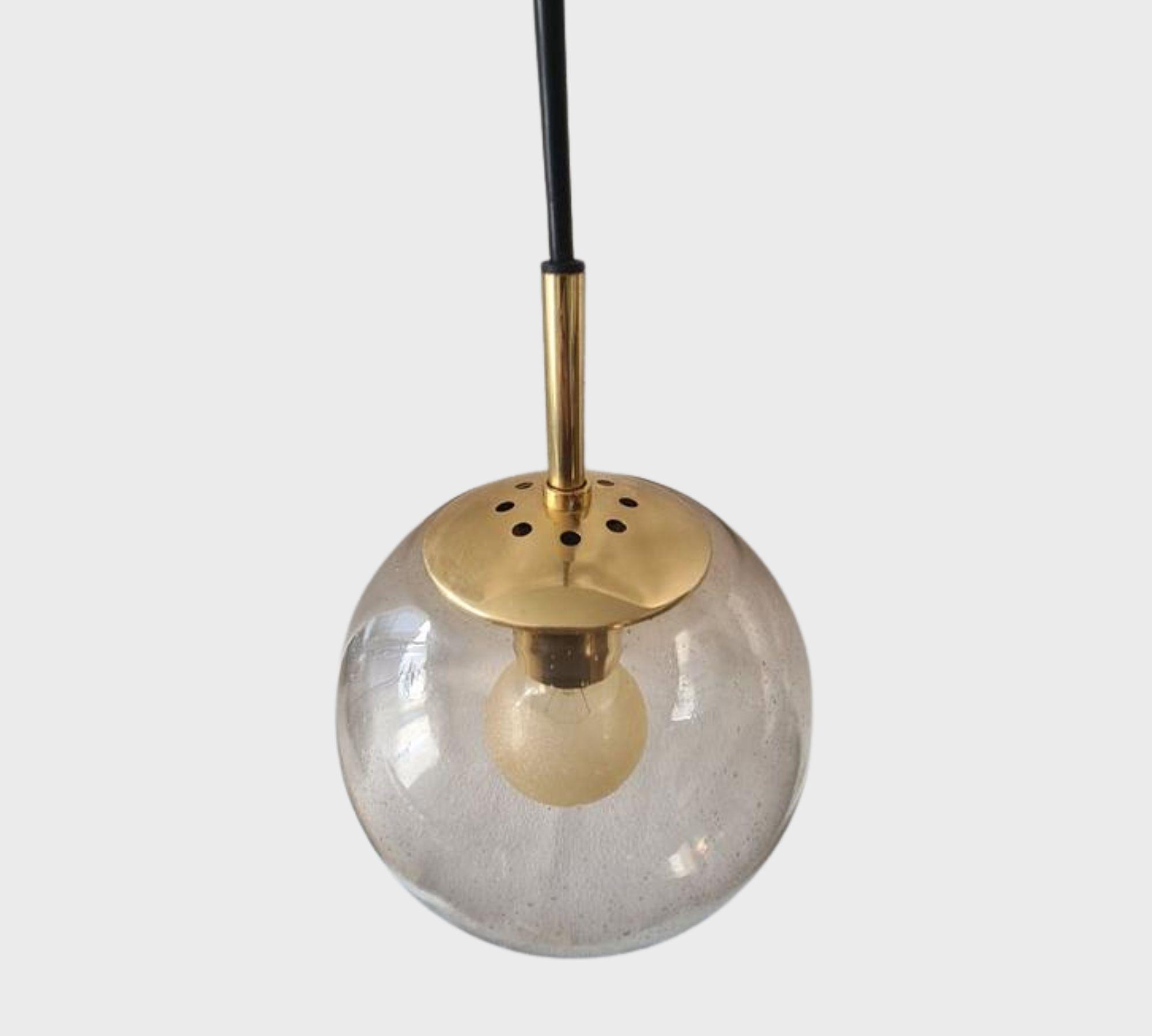 P193 4106 Pendant light smoked glass gold 1