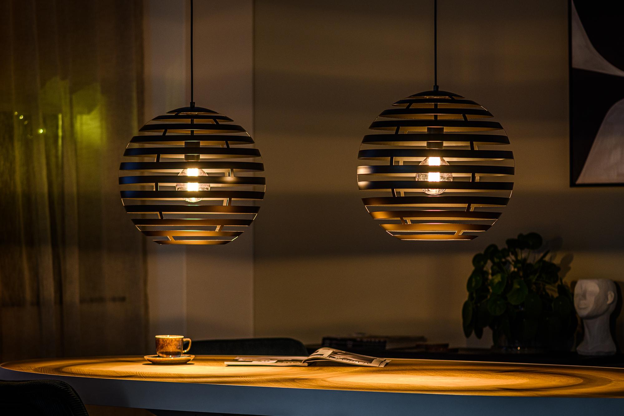 Pendant lamp Metal Black 1
