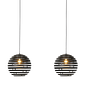 Lampada a sospensione metallo nero 4