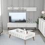 Lyon 3 Living room furniture set Wood veneer White Walnut 1