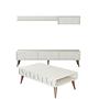 Lyon 3 Living room furniture set Wood veneer Cream Walnut 0