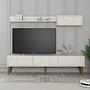 Lyon 3 Living room furniture set Wood veneer Cream Walnut 2