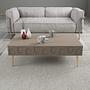 Lyon 3 Living Room Furniture Set Wood Veneer Atlas Gold 3