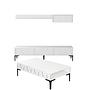 Lyon 3 Living room furniture set wood veneer White Black 0