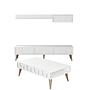 Lyon 3 Living room furniture set Wood veneer White Walnut 0