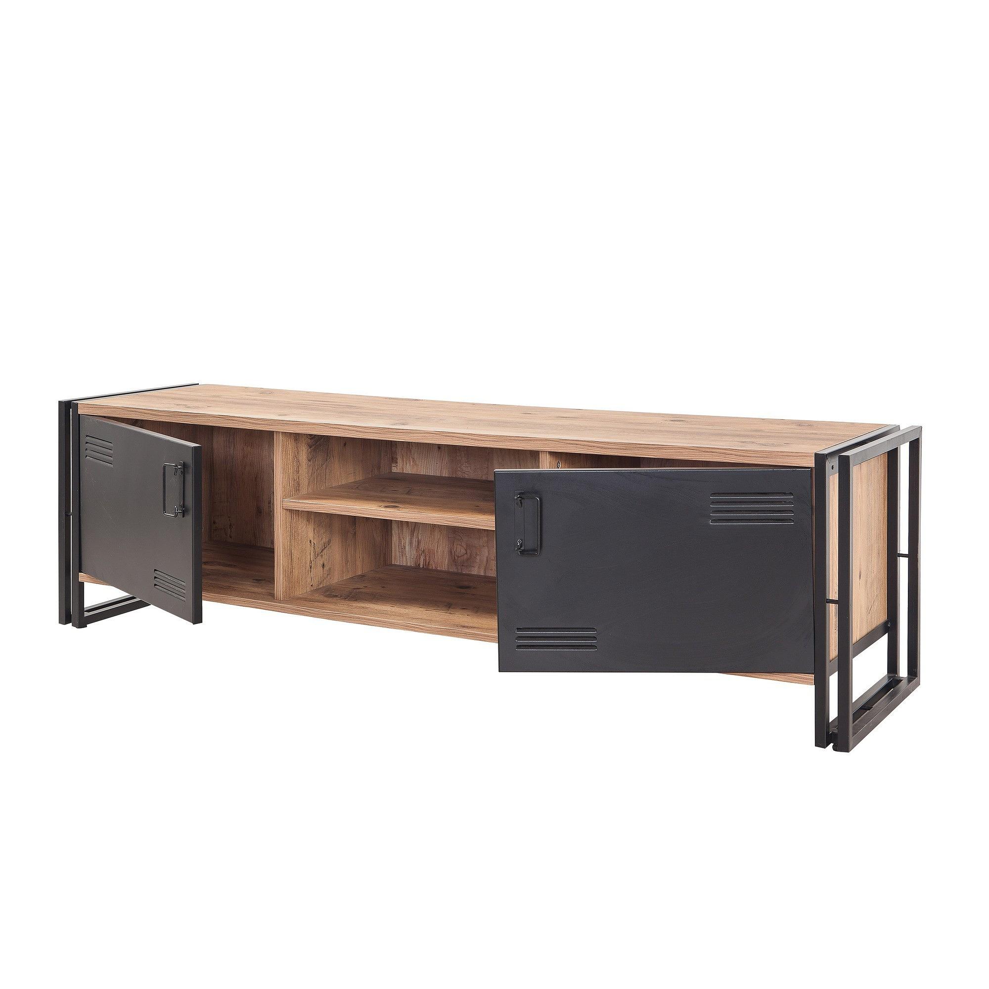 Cosmo Rex Lowboard Holzfurnier Schwarz 5