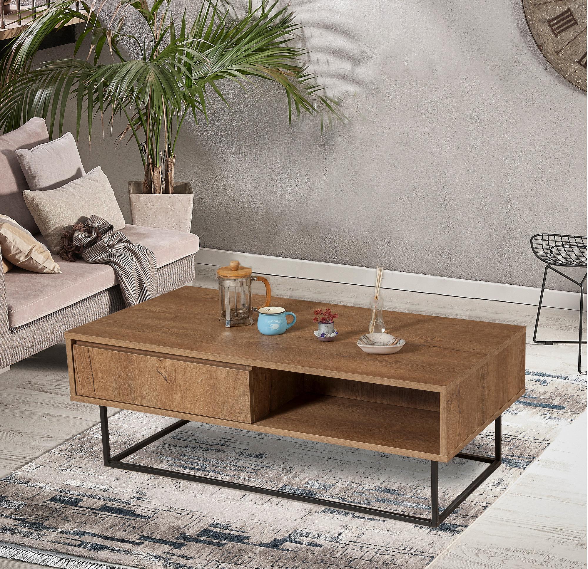 Dale Coffee table Wood veneer Black 1