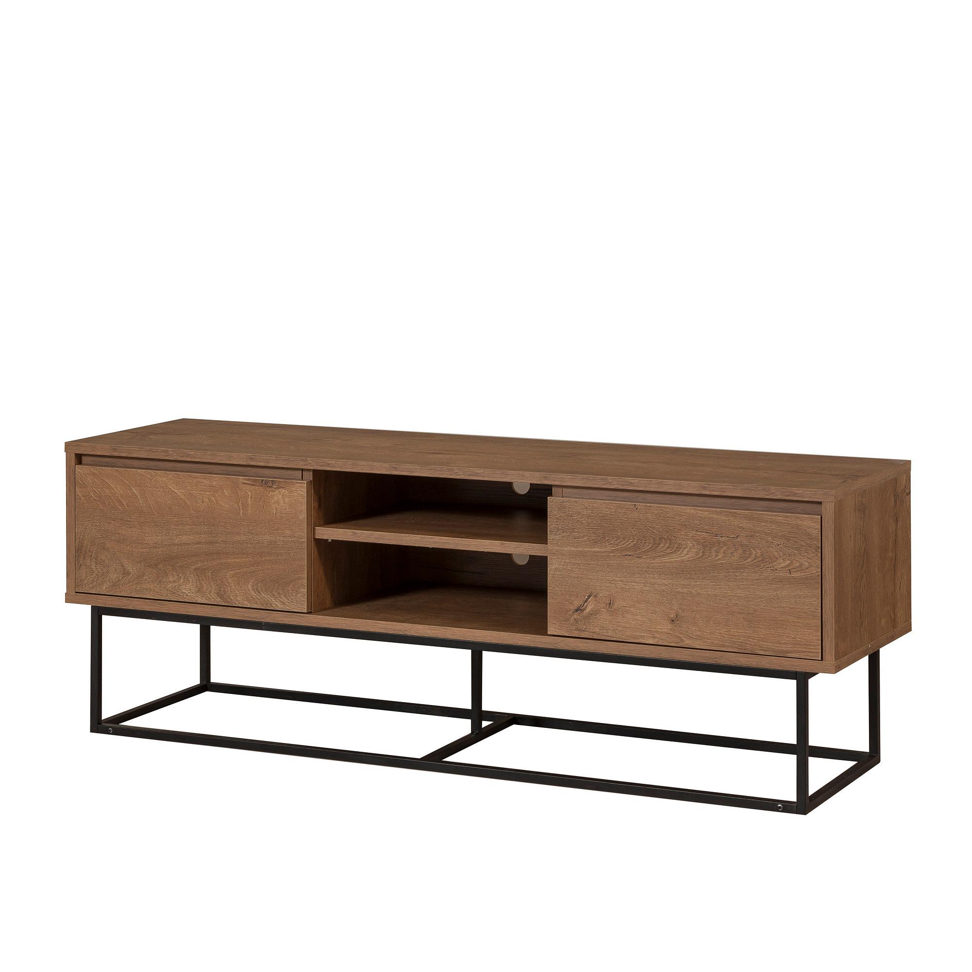 Rodez 140 Lowboard Holzfurnier Schwarz 2