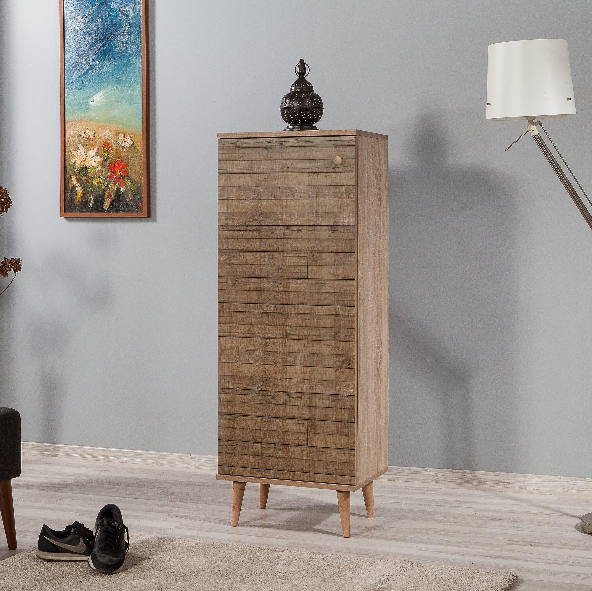 Filinta Shoe cabinet Wood veneer Sonoma Oak brown 1