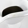 Saarinen Tulip Armchair White Brown Leather 5