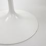 Saarinen Tulip Armchair White Brown Leather 6