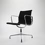 EA107 Chair Chrome Hopsack Black by Vitra 0
