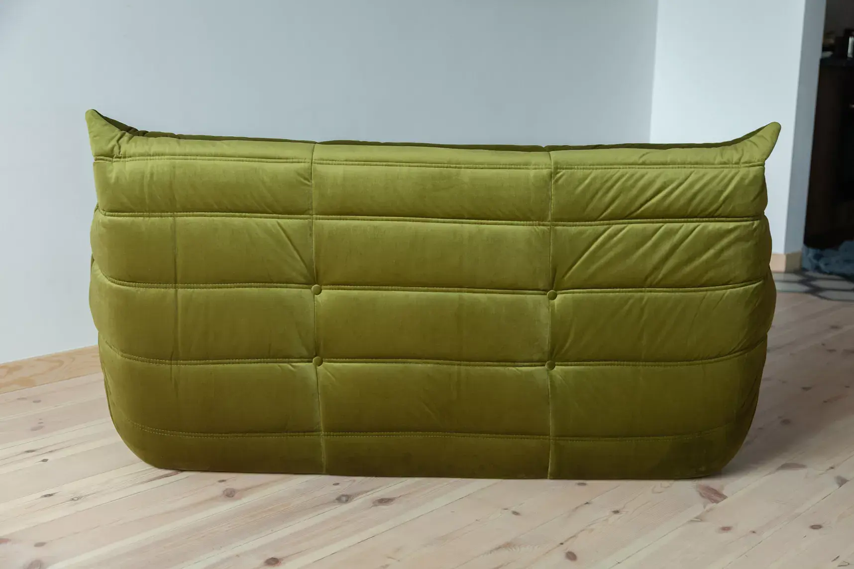 Togo Sofa 2-seater Velvet Olive Green 3