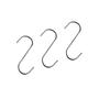 3x Small Hook S Metal Silver 0