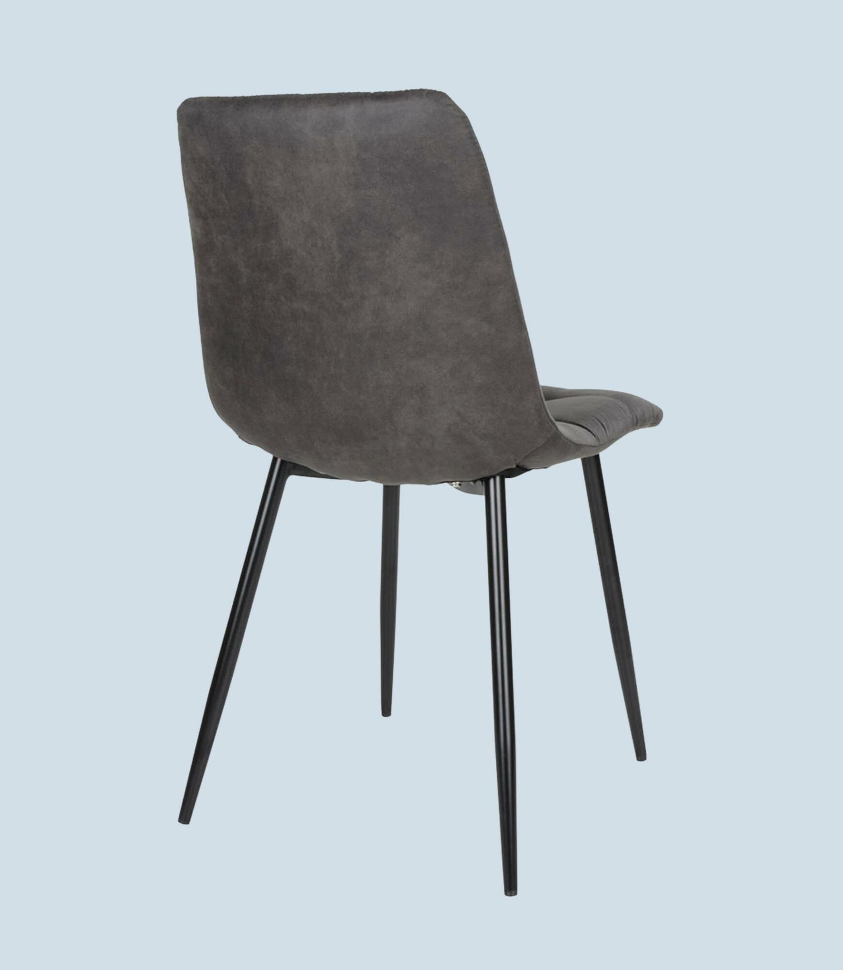 2x Dining chair microfiber grey 3