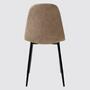2x Upholstered chair with slender legs faux leather brown 4