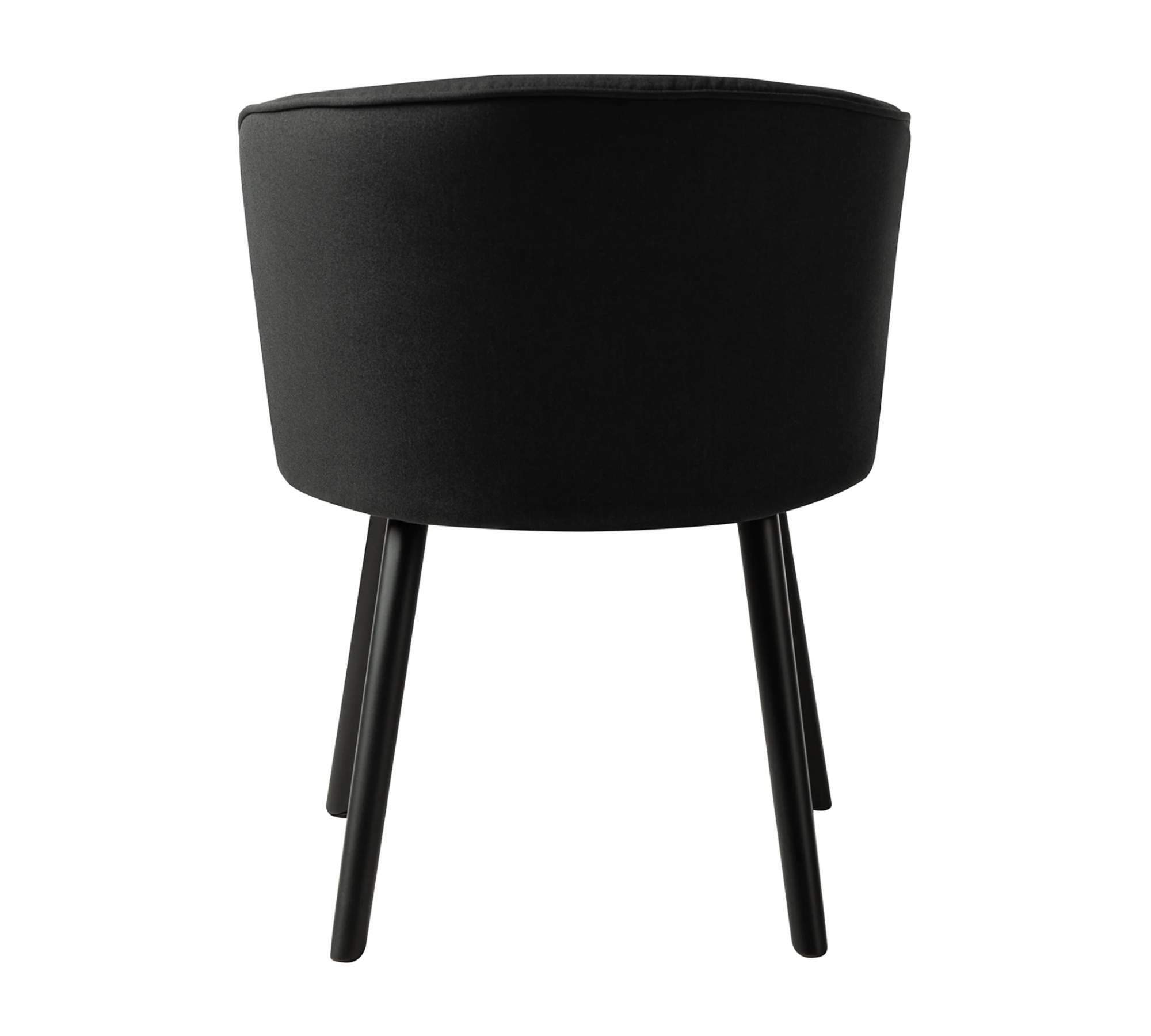 Upholstered chair woven fabric beech black 3
