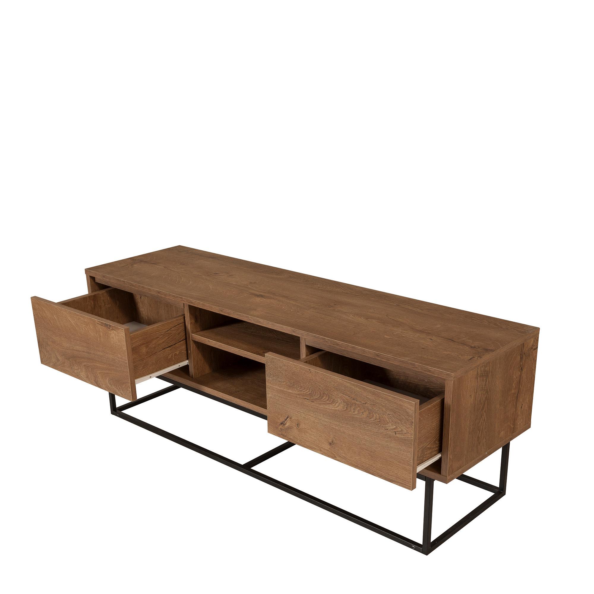 Rodez 140 Lowboard Black Wood Veneer 4