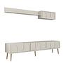 Lyon 2 TV cabinet wood veneer cream gold 5