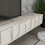 Lyon 2 TV cabinet wood veneer cream gold 4