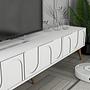 Lyon 2 TV cabinet wood veneer White 4
