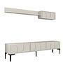 Lyon 2 TV cabinet wood veneer cream black 0