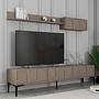 Lyon 2 TV cabinet wood veneer Atlas Black 3