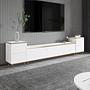 Imaj TV-Schrank Holzfurnier Weiß Gold 2