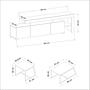 Beliz Living Room Furniture Set Wood Veneer White 7