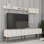 Lyon 2 TV cabinet wood veneer cream 3