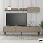 Lyon 2 TV cabinet wood veneer Atlas walnut brown 1