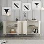 Lyon 80 Console Walnut Cream Gold 2
