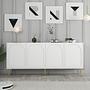 Lyon 80 Console White Gold Wood Veneer 1