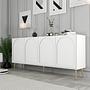 Lyon 80 Console White Gold Wood Veneer 3